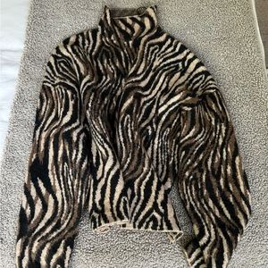Zara print knit sweater